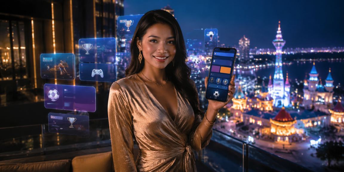 Pemain menonton siaran langsung sukan dan permainan kasino di platform kh3 Malaysia